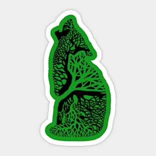 Wolf Tree Sticker